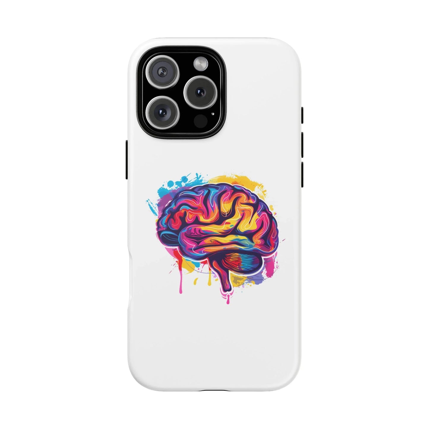 Colorful Brain Art Phone Case, Tough Phone Case, Unique Gift for Students, Creativity Accessories, Vibrant Brain Design _ Phone Case _ SolisSleep _ academic gifts, brain gifts, brain phone case, brain phone gift, colorful brain gift, gifts for neuro, iphone neuroscience, love brain gifts, neuro brain phone, neuroscience gift, neurosurgen, science brain iphone, vibrant brain case