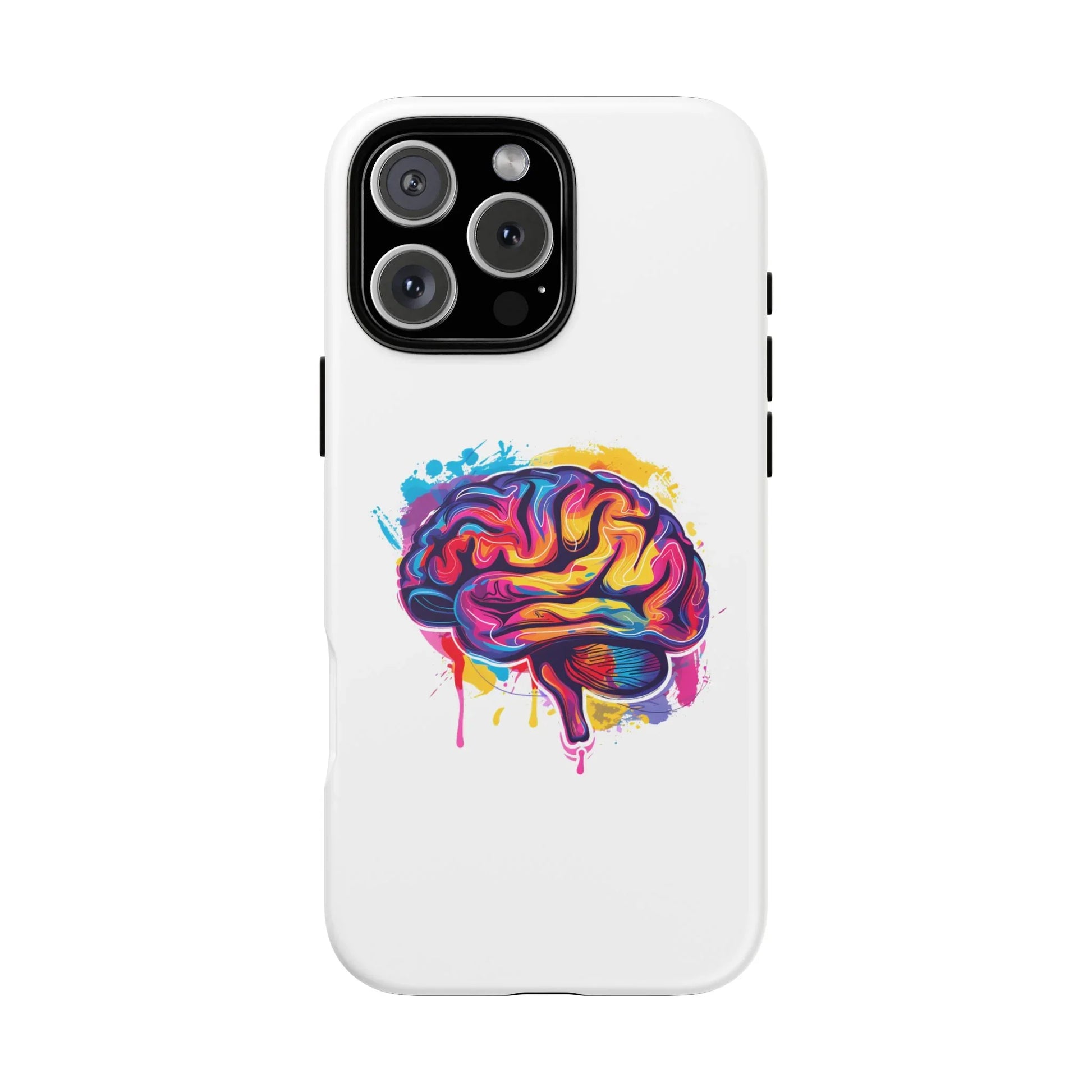 Colorful Brain Art Phone Case, Tough Phone Case, Unique Gift for Students, Creativity Accessories, Vibrant Brain Design _ Phone Case _ SolisSleep _ academic gifts, brain gifts, brain phone case, brain phone gift, colorful brain gift, gifts for neuro, iphone neuroscience, love brain gifts, neuro brain phone, neuroscience gift, neurosurgen, science brain iphone, vibrant brain case