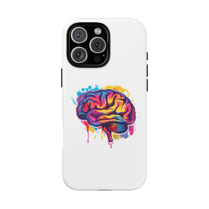Colorful Brain Art Phone Case, Tough Phone Case, Unique Gift for Students, Creativity Accessories, Vibrant Brain Design _ Phone Case _ SolisSleep _ academic gifts, brain gifts, brain phone case, brain phone gift, colorful brain gift, gifts for neuro, iphone neuroscience, love brain gifts, neuro brain phone, neuroscience gift, neurosurgen, science brain iphone, vibrant brain case