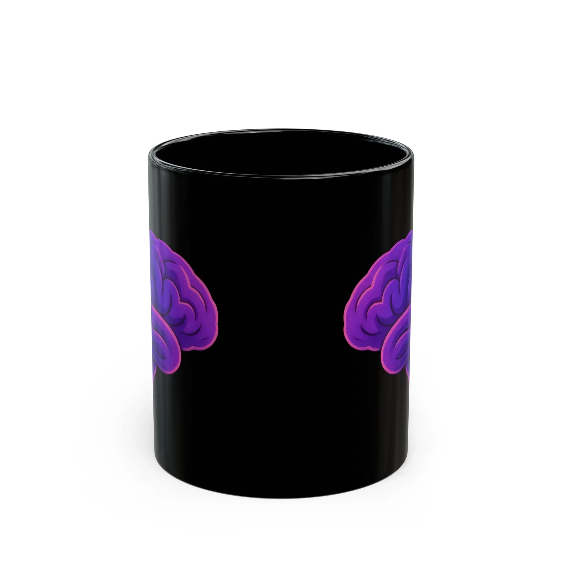 Creative Brain Design Black Mug - Perfect for Coffee Lovers, Gifts, Motivation, Unique Art, Home Office Decor _ Mug _ SolisSleep _ 