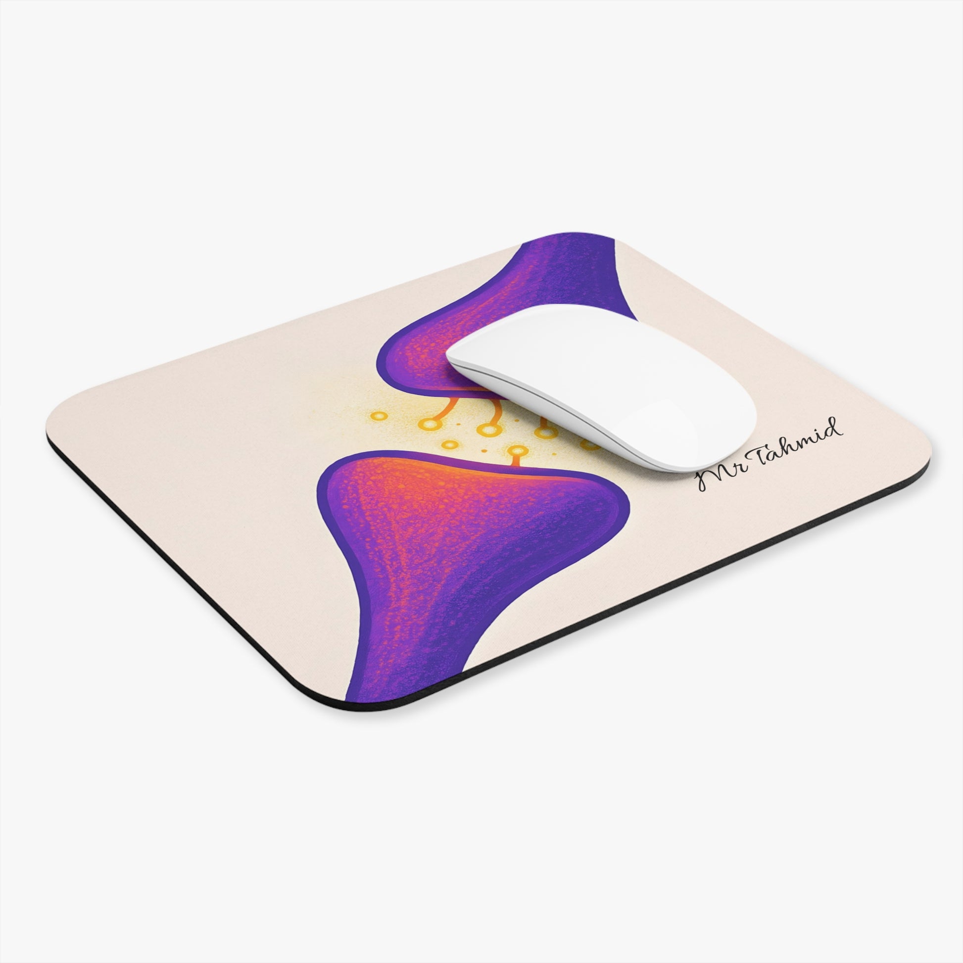 Neuroscience Purple Synapse Mouse Pad _ Home Decor _ BioBrainBuddies _ 