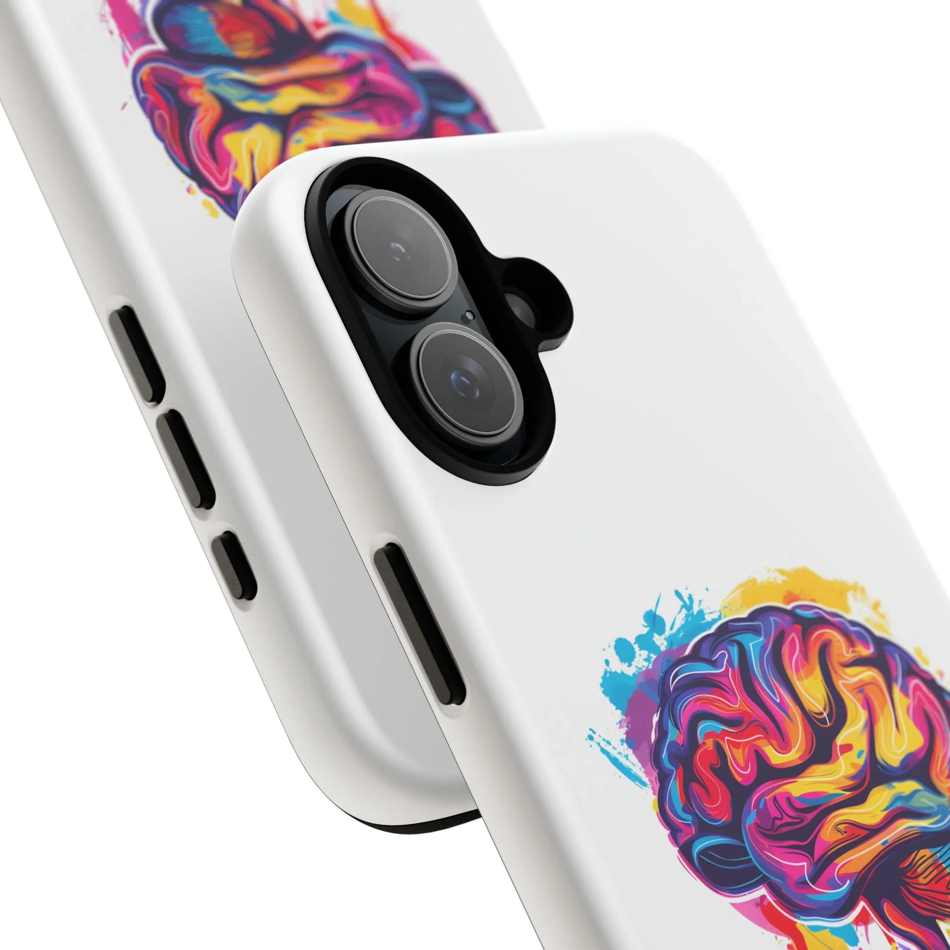 Colorful Brain Art Phone Case, Tough Phone Case, Unique Gift for Students, Creativity Accessories, Vibrant Brain Design _ Phone Case _ SolisSleep _ academic gifts, brain gifts, brain phone case, brain phone gift, colorful brain gift, gifts for neuro, iphone neuroscience, love brain gifts, neuro brain phone, neuroscience gift, neurosurgen, science brain iphone, vibrant brain case