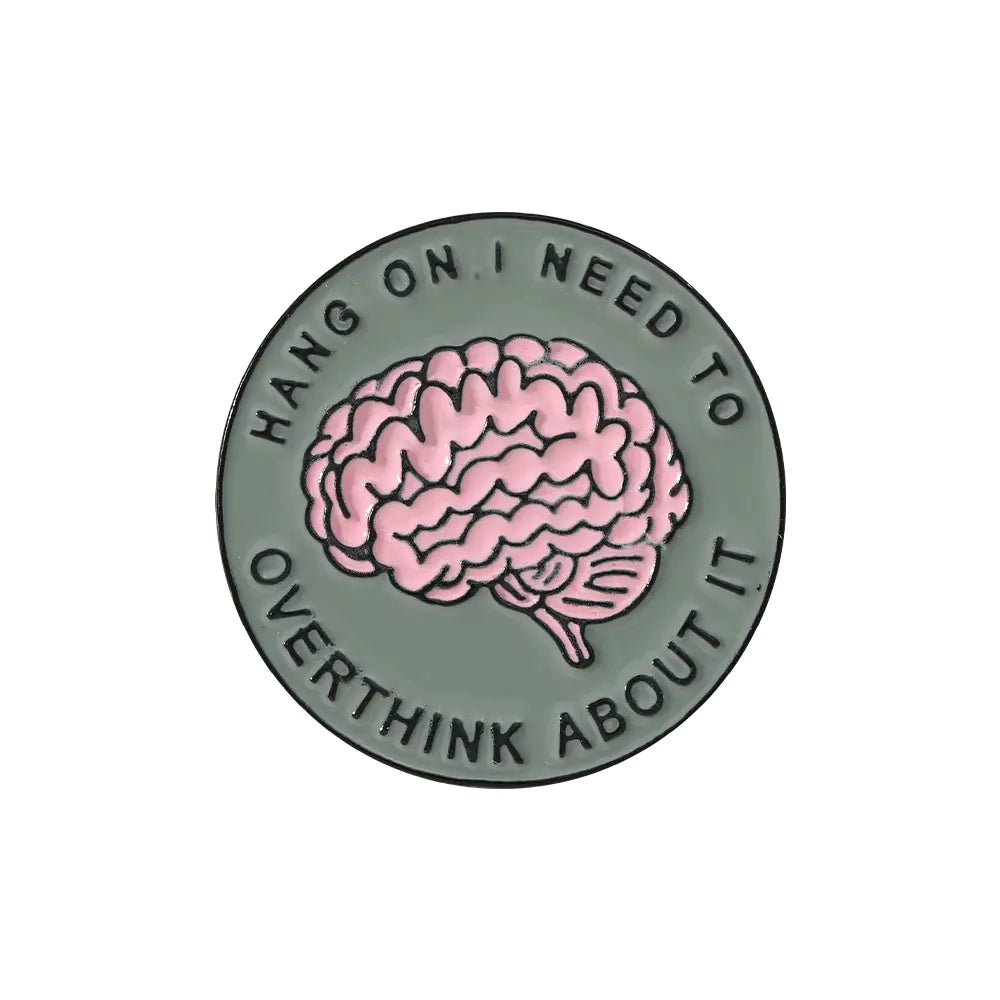 Hang on I need to overthink about it - Brain Shape Alloy Brooch Pin Accessory _ _ SolisSleep _ 