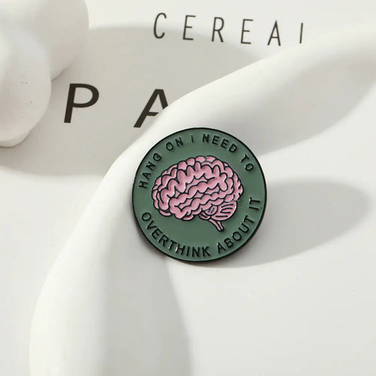 Hang on I need to overthink about it - Brain Shape Alloy Brooch Pin Accessory _ _ SolisSleep _ 