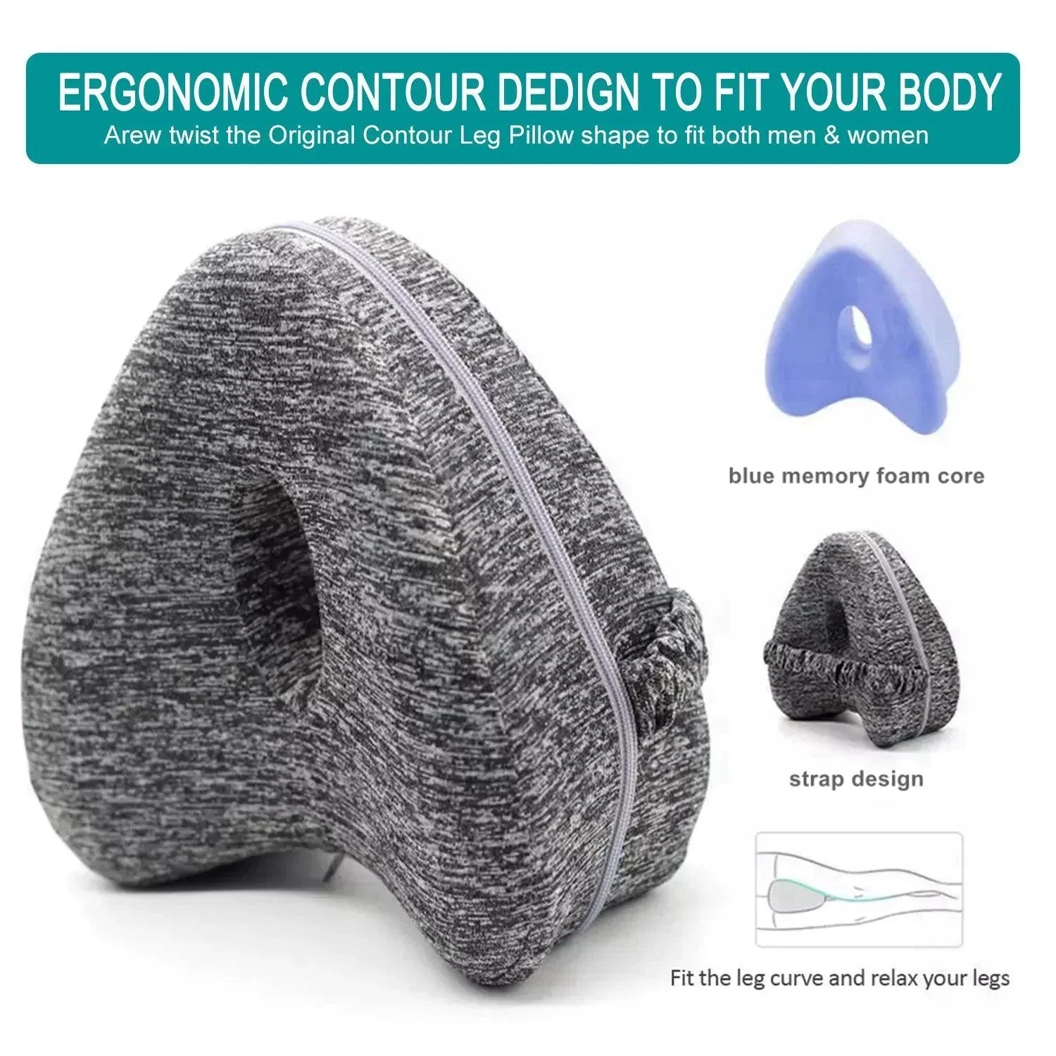 Softara™ Premium Knee Pillow _ _ SolisSleep _ Knee, Knee Pillow, Pillow