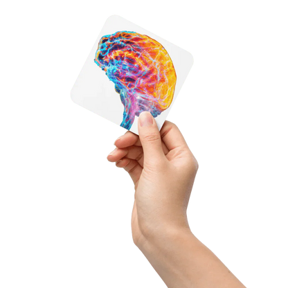 Brainstorm - Cork-back coaster - Vibrant Colourful Brain Design _ _ SolisSleep _ 