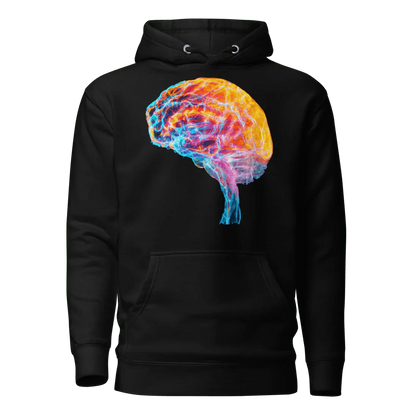 Brainstorm - Hoody - Vibrant Colourful Brain Design _ Hoody _ SolisSleep _ biology gift, Brain, Brain anatomy, Brain design, Brain study aid, cells, Colorful wall art, neurology, Neurons, Neuroscience, Neuroscience poster, Psychology art, Science decor, Unique gift idea