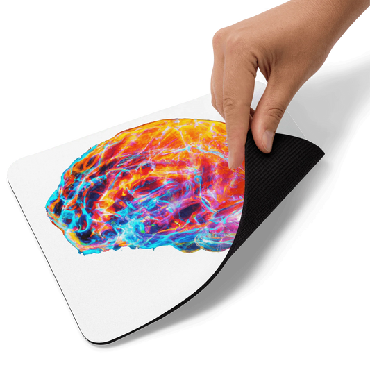 Brainstorm - Mouse pad - Vibrant Colourful Brain Design _ _ SolisSleep _ 