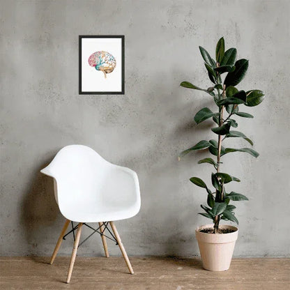 Colorburst Brain - Poster - Brain Watercolour Style Print Art _ Poster _ SolisSleep _ biology gift, Brain, Brain anatomy, Brain design, Brain study aid, cells, Colorful wall art, neurology, Neurons, Neuroscience, Neuroscience poster, Psychology art, Science decor, Unique gift idea