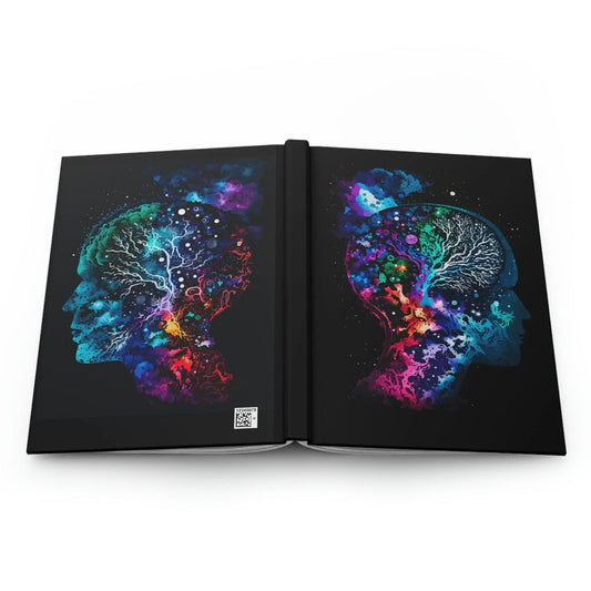 Cosmic Thinker - Hardcover Notebook - Colourful Brain Notebook for Neuroscience Enthusiasts_Paper products_BioBrainBuddies_