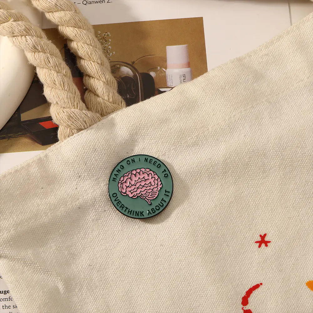 Hang on I need to overthink about it - Brain Shape Alloy Brooch Pin Accessory _ _ SolisSleep _ 