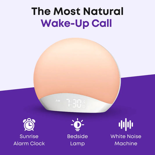 Lumo™ Sunrise Alarm Clock _ Alarm Clock _ SolisSleep _ Alarm, Clock, Light