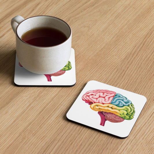 Vibrant Brain Anatomy Cosmic Colourful Unisex Coaster, Neurology Neuroscience Neuro, neurologist gift - Colorbrust 2 _ _ SolisSleep _ 