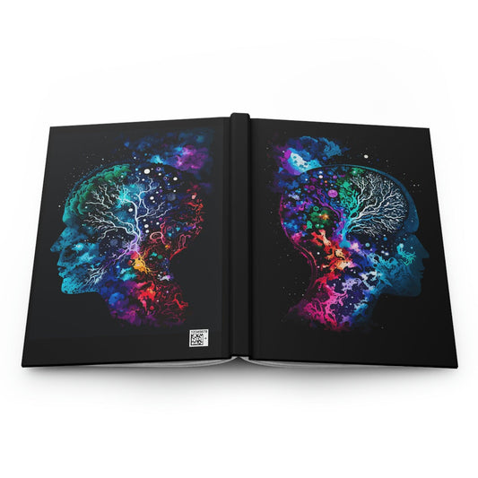 Cosmic Thinker - Hardcover Notebook - Colourful Brain Notebook for Neuroscience Enthusiasts - BioBrainBuddies