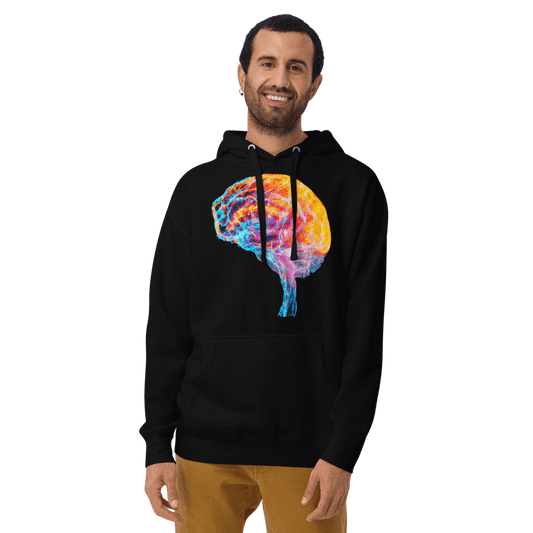 Brainstorm - Hoody - Vibrant Colourful Brain Design - BioBrainBuddies