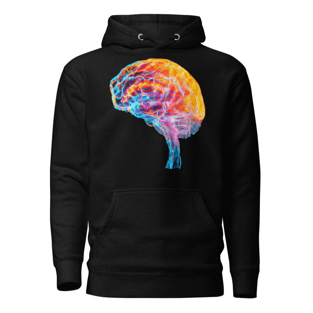 Brainstorm - Hoody - Vibrant Colourful Brain Design - BioBrainBuddies